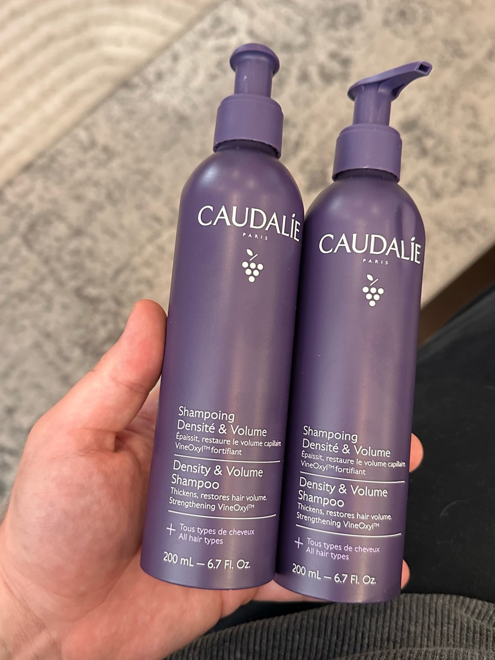 Both together -Caudalie Purple Density & Volume Shampoo Duo